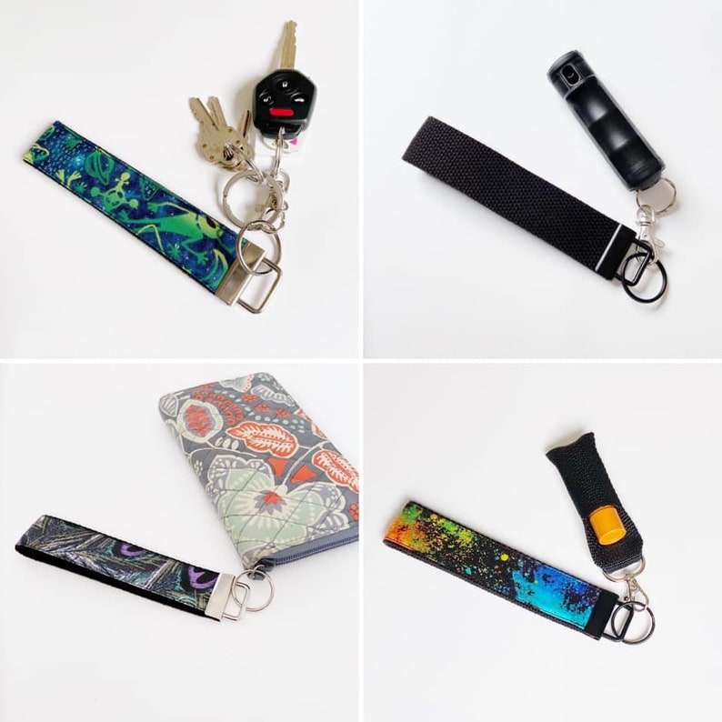Construction Keychain Wristlet Key Fob Wristlet Etsy