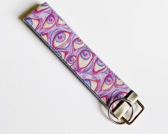 Eyeball keychain / eyes wristlet / pink purple blue wrist lanyard / eye keychain wristlet