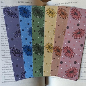 Colorful Floral Bookmark| Floral Bookmark | Set or Individual| Bookish Gift | Floral Bookish | gifts for readers, gifts under 5, laminated
