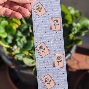 Books over Flowers - Bookmark | Book lover Bookmark | book lovers gift | gifts for readers | romance bookmarks | bookish | flowers | purple