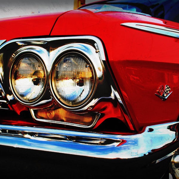 Automotive Art - 1963 Classic Chevrolet Impala - Classic Car - Garage Art - Pop Art - Fine Art Photograph