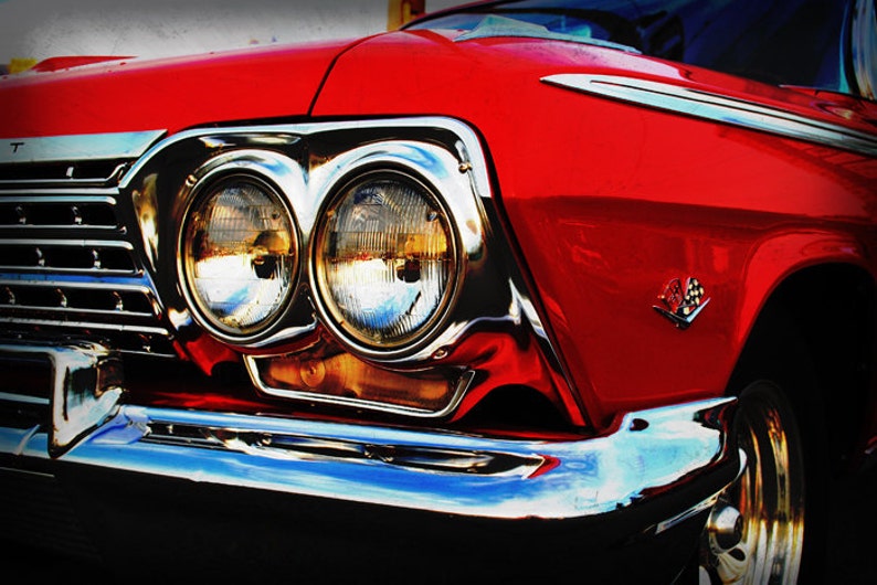 Automotive Art 1963 Classic Chevrolet Impala Classic Car Garage Art Pop Art Fine Art Photograph afbeelding 1