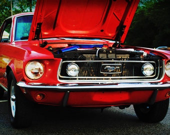 Automotive Art - 1967 Ford Mustang - Classic Car - Garage Art - Pop Art - Fine Art Photograph by Kelly Warren