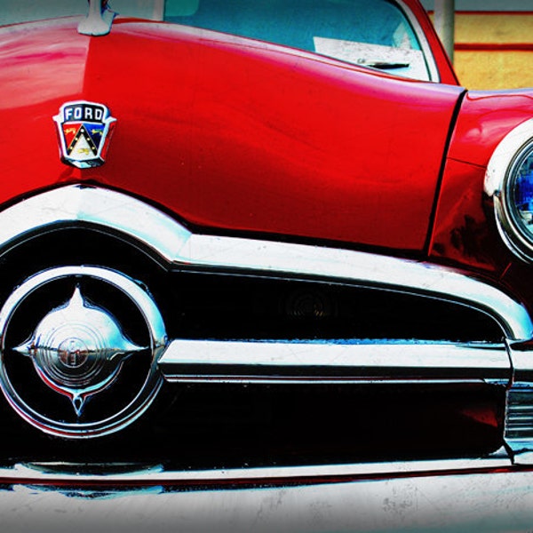 Automotive Art - 1950 Classic Ford  - Classic Ford - Garage Art - Pop Art - Fine Art Photograph