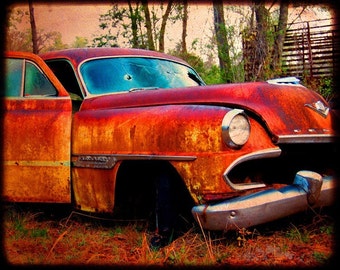 Desmond Side Swept - Rusty Car - Chrysler Desoto - Fine Art Photograph by Kelly Warren