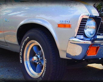 1972 Chevrolet Nova -  Classic Car - Chevy - Garage Art - Silver Classic Car - Pop Art - Fine Art Photograph