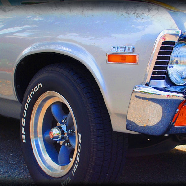 1972 Chevrolet Nova -  Classic Car - Chevy - Garage Art - Silver Classic Car - Pop Art - Fine Art Photograph