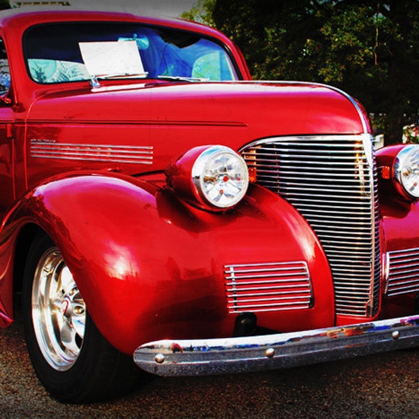 Automotive Art - 1939 Red Chevrolet Coupe - Classic Car - Pop Art - Fine Art Photograph by Kelly Warren