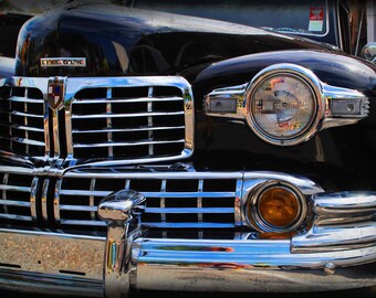 1950s Lincoln Continental - Classic Car - Lincoln - Black Vintage Car - Garage Art - Pop Art - Fine Art Photograph