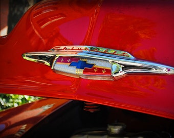 1952 Chevy Coupe Emblem - Classic Car - Garage Art - Pop Art - Fine Art Photograph