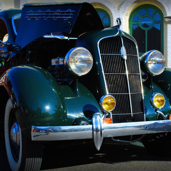 1935 Plymouth - Classic Car - Antique Car - Plymouth - Garage Art - Deep Green Antique Car - Pop Art - Fine Art Photograph