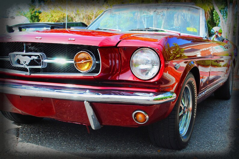 1964 1/2 Ford Mustang Classic Car Garage Art Pop Art Fine Art Photograph by Kelly Warren image 1