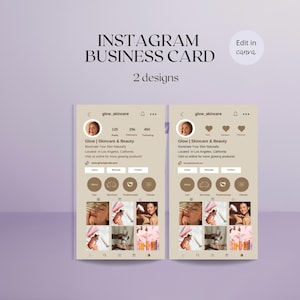 Instagram Business Card | IG Business Card | Beauty Hair Business Card | Esthetician Business Card Template | QR Code Business Card