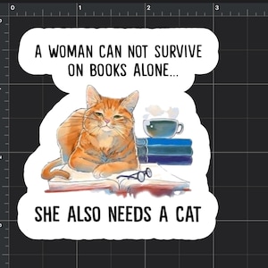 Books and Cats - Sticker