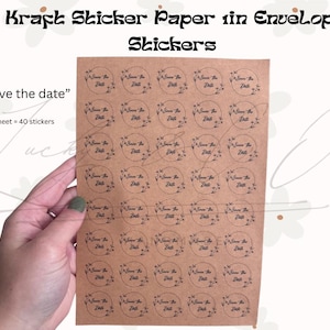Sellos Kraft para Sobres de Correo/Eventos, Etiquetas Adhesivas Kraft, Diseño y Forma Circular, Adhesivo Kraft para Proyectos, Empresas y Eventos