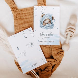 U-Heft und Impfpass Hülle personalisiert für Jungs, Schutzhülle, Baby Geschenkidee