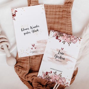 U-Heft und Impfpass Hülle personalisiert für Mädchen, Schutzhülle, Baby Geschenkidee