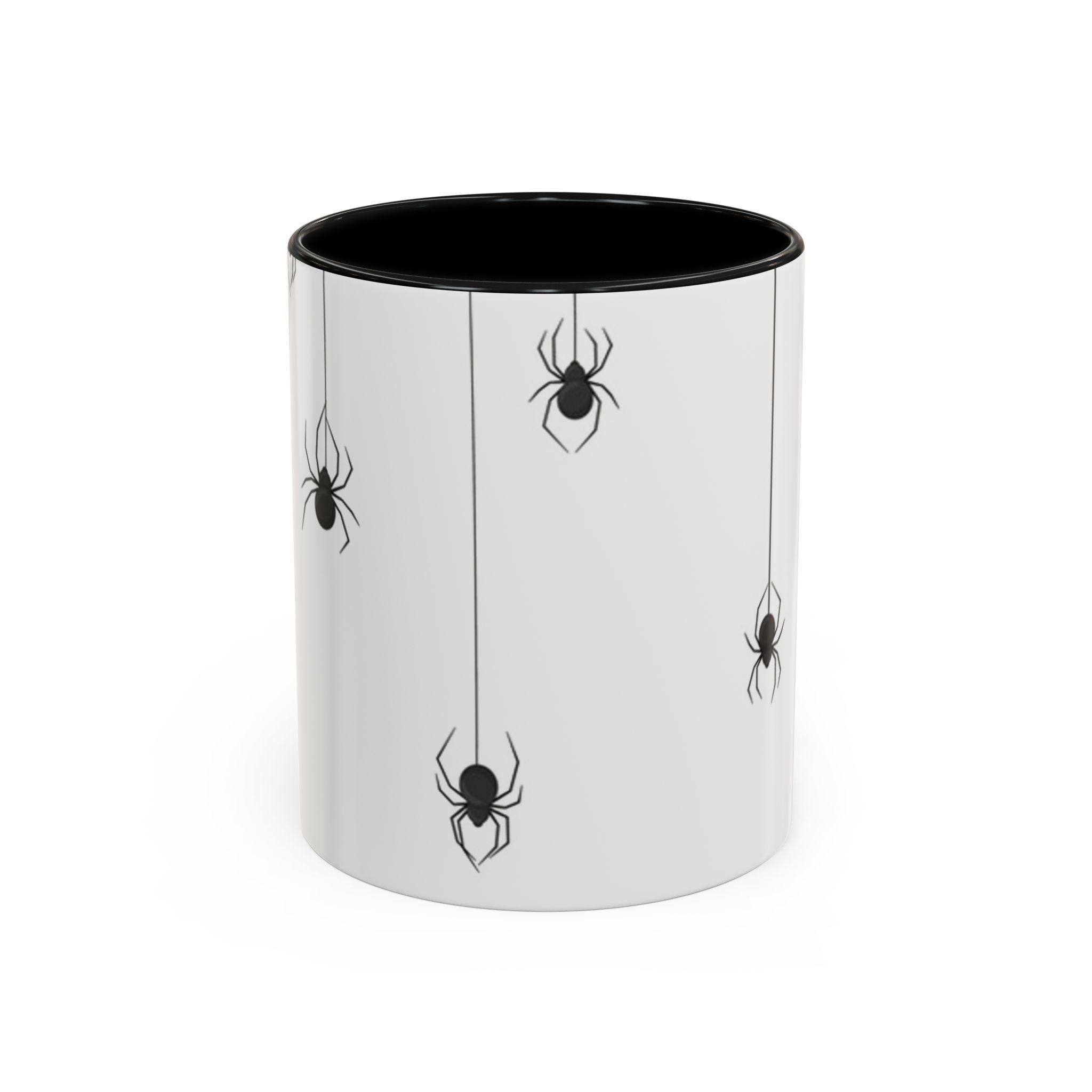 AOOEDM Drôle nouveauté tasse à café toile d'araignée tasse à thé en céramique 11 oz avec boîte-cadeau tasses pour bureau et maison femmes hommes cadeau noir