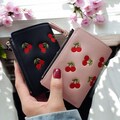Wallet Women, Cute Wallet, Leather Wallet, Minimalist Wallet, Cherry Embroidery, Womens Wallet, Mother Gift, Mother Day, Gift for Mom product logo