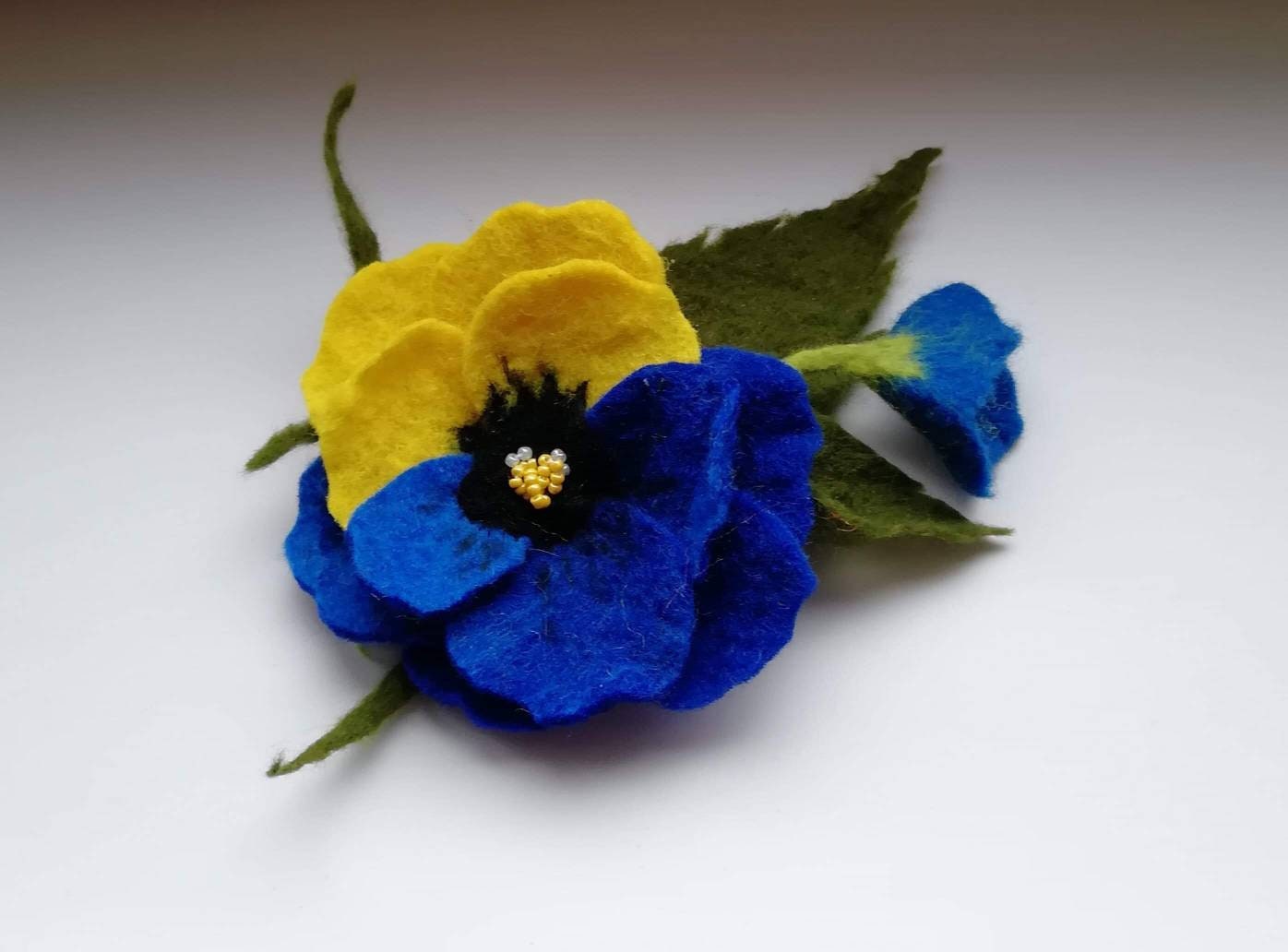 Felt Flower Brooch Felted Brooch Felt Pin Etsy