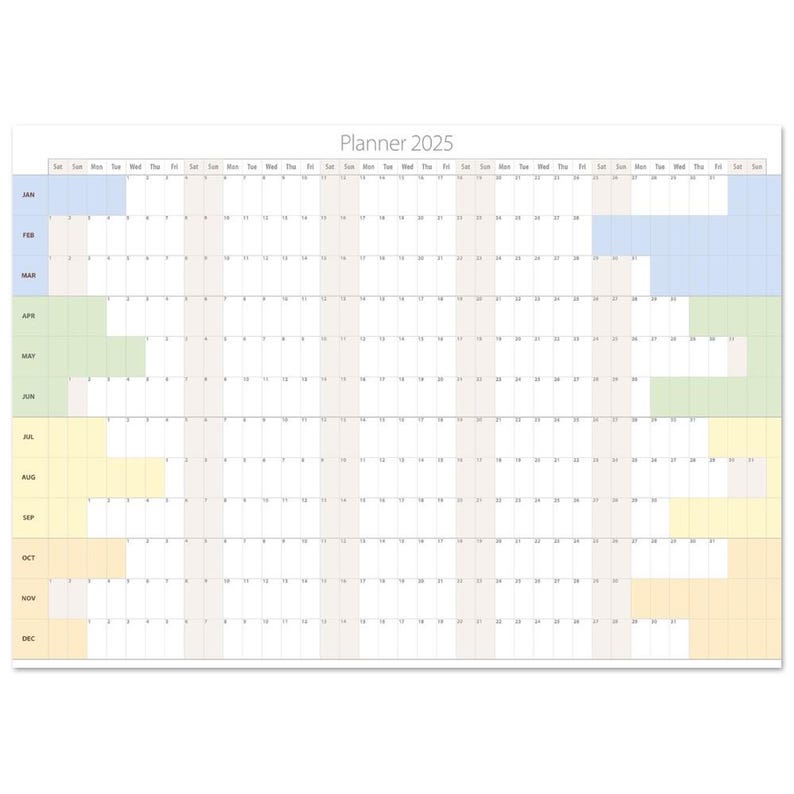 Extralarge 2025 Wall Planner Calendar Perfect for Yearly Planning