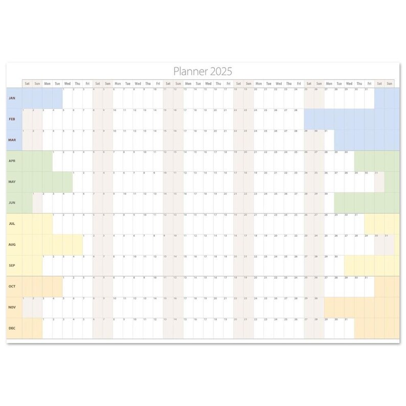 Extralarge 2025 Wall Planner Calendar Perfect for Yearly Planning