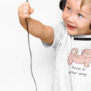 Custom Cute Puppy Toddler T-Shirt - Personalized Short Sleeve Tee for Kids, Gift for Little Dog Lovers, Funny Cartoon Animal Shirt, Adorable