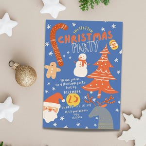 Festive Xmas Party Invitation Digital Download