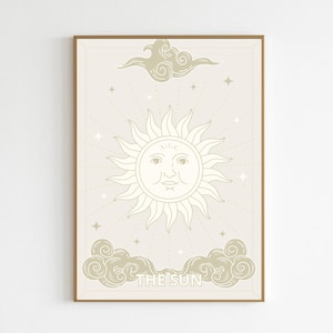 Sun Posters | The sun digital poster | Home decoration | Sun Poster | Printable posters | Astre Tarot