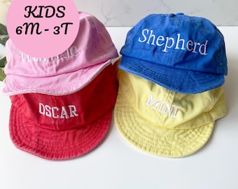 Personalisierte Baby Sommer Passende Baseballmütze, Personalisierte gestickte Kinder Sommer Sonnenhut, Monogramm Benutzerdefinierte Sommerhut, Babypartygeschenk