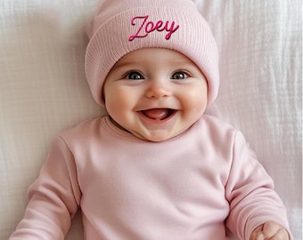 2025 Personalized Family Matching Beanie, Personalized Embroidered Beanie, Monogram Custom Kids Winter Beanie, Baby Shower Gift