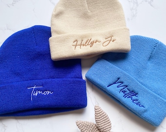 2025 Personalized Family Matching Beanie, Personalized Embroidered Beanie, Monogram Custom Kids Winter Beanie, Baby Shower Gift