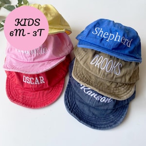 Personalized Baby Summer Matching Baseball Hat, Personalized Embroidered Kids Summer Sun Hat, Monogram Custom Summer Hat, Baby Shower Gift