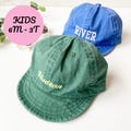 Personalized Baby Summer Matching Baseball Hat, Personalized Embroidered Kids Summer Sun Hat, Monogram Custom Summer Hat, Baby Shower Gift