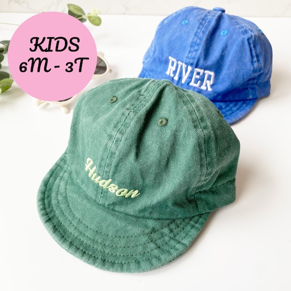 Personalized Baby Summer Matching Baseball Hat, Personalized Embroidered Kids Summer Sun Hat, Monogram Custom Summer Hat, Baby Shower Gift