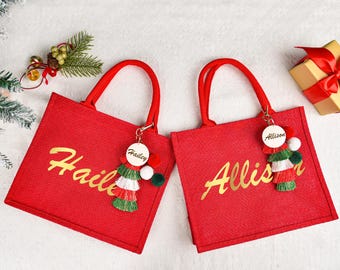 2026 Personalized Christmas Gift Bags,Red Gift Bag,Xmas Gift Bags,Christmas Party Bag,Christmas Sack,Custom Christmas Gift Bag,Christmas Eve