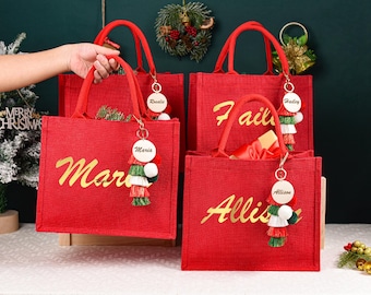 2026 Personalized Christmas Gift Bags,Red Gift Bag,Xmas Gift Bags,Christmas Party Bag,Christmas Sack,Custom Christmas Gift Bag,Christmas Eve