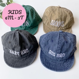 Personalized Baby Summer Matching Baseball Hat, Personalized Embroidered Kids Summer Sun Hat, Monogram Custom Summer Hat, Baby Shower Gift