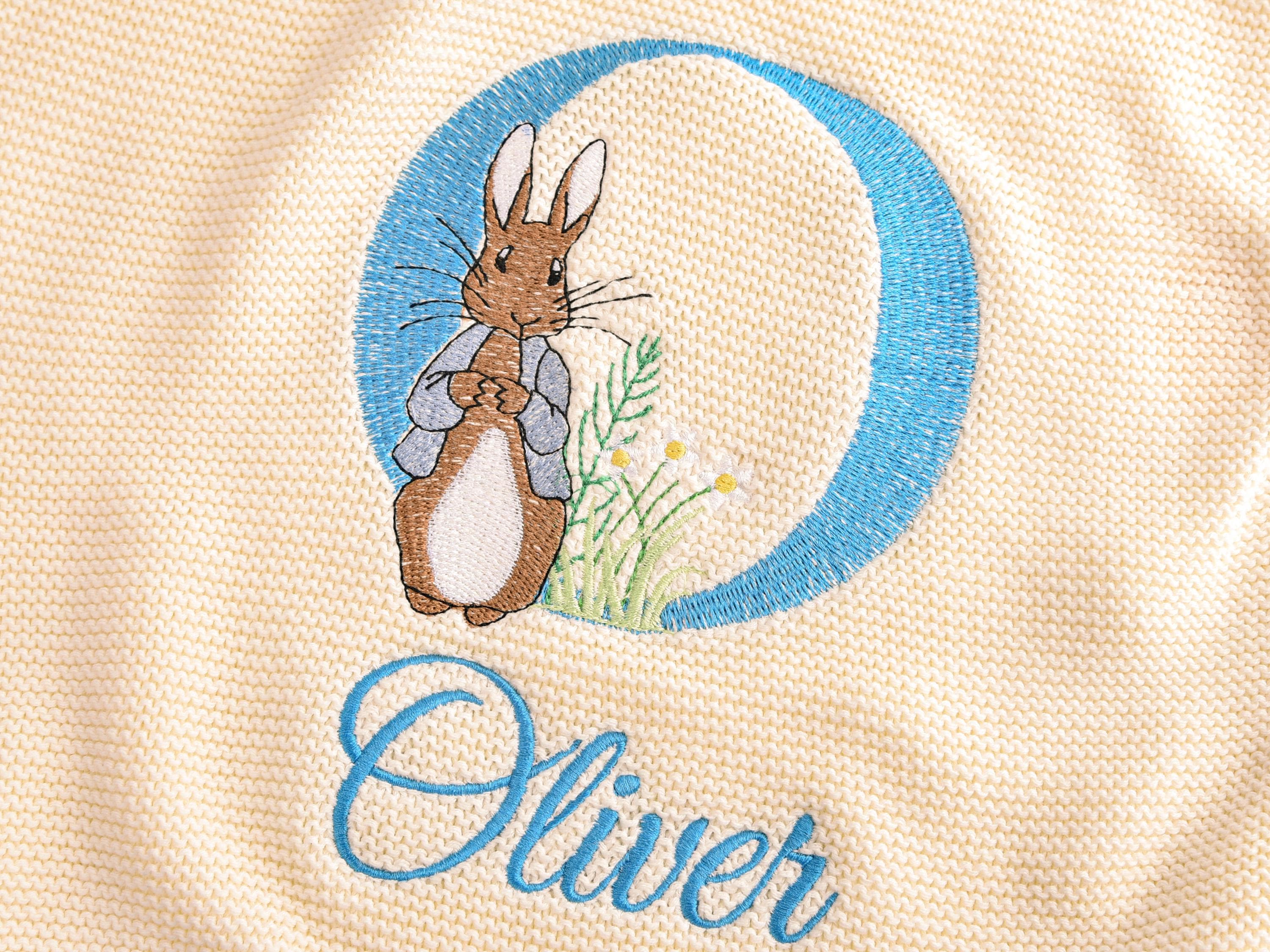 Embroidered Baby Blanket, Soft Cotton Knit Blanket, Custom Baby Name Blanket, Baby Shower Gift, Newborn Blanket,Keepsake Gift for Baby