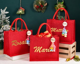 2026 Personalized Christmas Gift Bags,Red Gift Bag,Xmas Gift Bags,Christmas Party Bag,Christmas Sack,Custom Christmas Gift Bag,Christmas Eve
