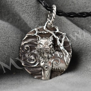 Fuchs Halskette, Fuchs Medaillon, Sterling Silber Tier Schmuck, Fuchs Anhänger