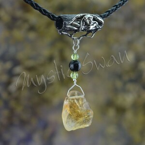Faerie Tube Bail with Citrine, Peridot and Black Onyx image 1