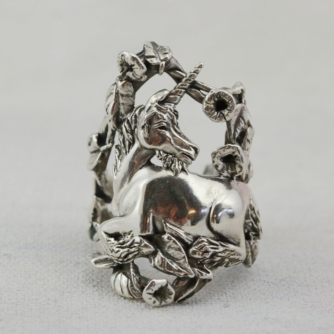 Sterling Silver Unicorn Ring, Magical Fantasy Jewelry Etsy