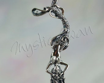 Tranquil Mermaid, Fantasy Figure with Jump Ring