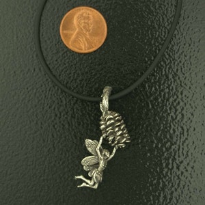 Pinecone Faerie Pendant in Sterling Silver image 5