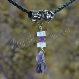 Faerie Tube Bail with Amethyst and Moonstone