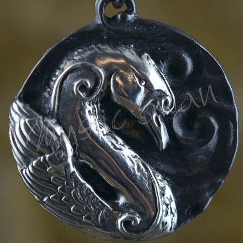 Swan Necklace, Swan Medallion, Sterling Silver Animal Jewelry, hot Spirit Animal Swan Pendant