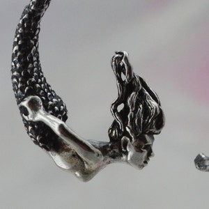 Sterling Silver Mermaid Ear Wrap, Magical Fantasy Jewelry image 3