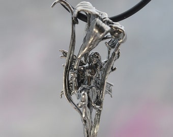 Lilie Blume Faerie Anhänger in Sterling Silber