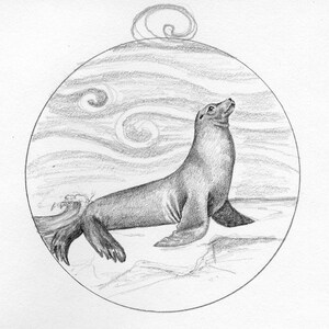 Seal Necklace, Seal Medallion, Sterling Silver Animal Jewelry, Spirit Animal Sea Lion Pendant image 10